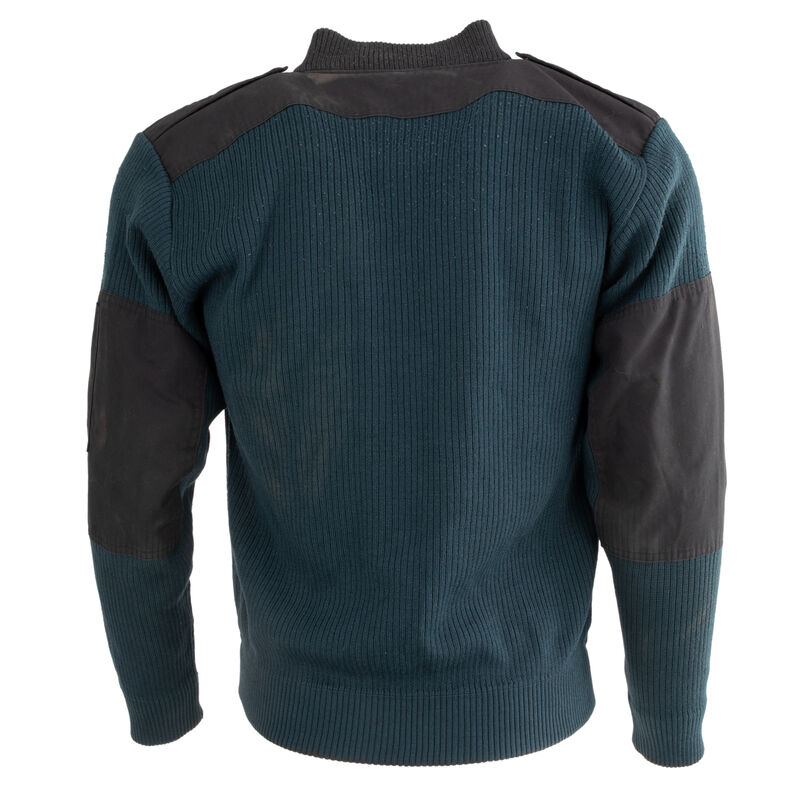 Dutch Commando Wool Sweater Emerald Blue Full Zip | #2 Condition, , large image number 1